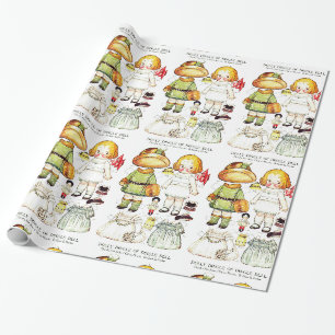 Presente Adorável boneca de papel estilo vintage e roupas