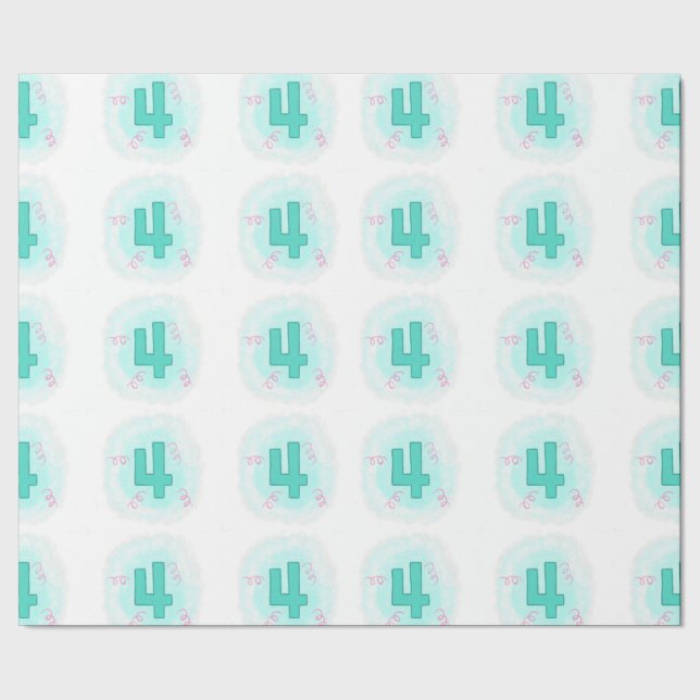 Presente Água Numerada 4 Papel de enrolamento de quatro ani (Barra)