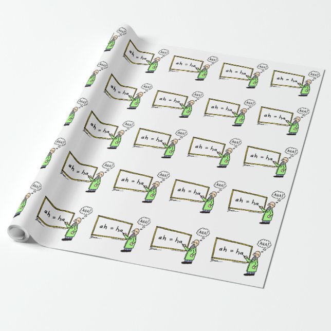 Presente AHA! Papel de empacotamento de desenho (Desenrolado)