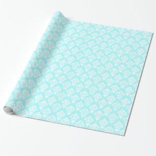 Presente Amarino e papel de moldagem de Damasco Branco