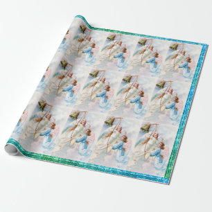 Presente Ângulos bonito com papel de empacotamento de célul