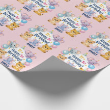 Animais Adoráveis Placa de Papel de primeiro anive