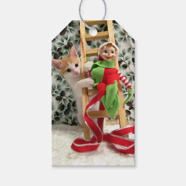 Presente Annie e o Elf - Etiqueta de presentes para gatos / (Frente)