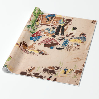 Presente Antigo Cowboy Ocidental Pensava Em Papel De Molho