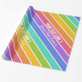 Presente Arco-Íris Cores de papel personalizado de empacota
