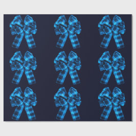 Presente Arcos de xadrez no papel de enrolamento azul