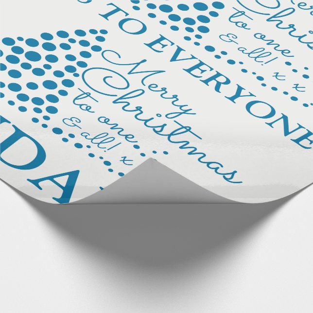 Presente Árvore de Natal Azul, Papel de Embalagem de Natal (Ponta)