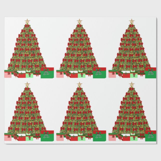 Presente Árvore de Natal com papel de moldagem de presentes (Aberto)