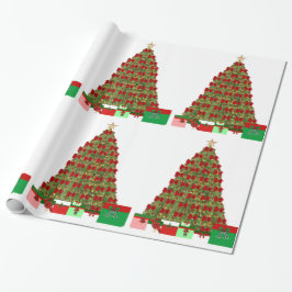 Presente Árvore de Natal com papel de moldagem de presentes