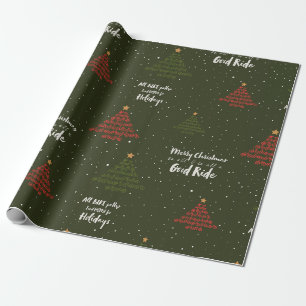 Presente Árvore de Natal de ciclismo. Bicicleta. Papel de e
