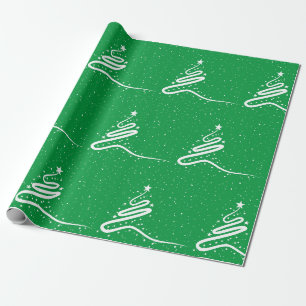 Presente Árvore de Natal e Papel de Mola de Neve