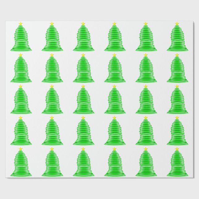 Presente Árvore de Natal Verde com Papel de Moldagem em Est (Aberto)