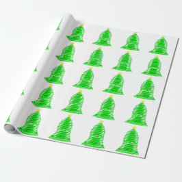 Presente Árvore de Natal Verde com Papel de Moldagem em Est