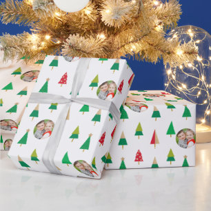 Presente Árvores Cheias Foto de Papel de Moldagem de Natal