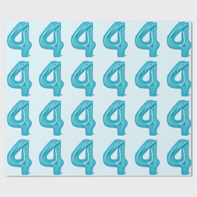 Presente Azul 4 - Papel de empacotamento por balão (Aberto)