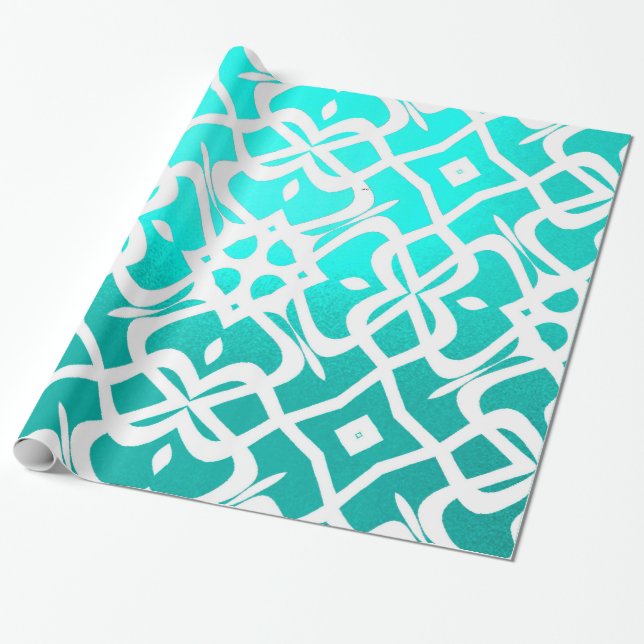 Presente Azul De Papel De Moldagem Elegante Extra (Desenrolado)