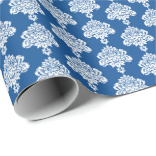 Presente Azul   Papel branco para enrolamento de Damascos