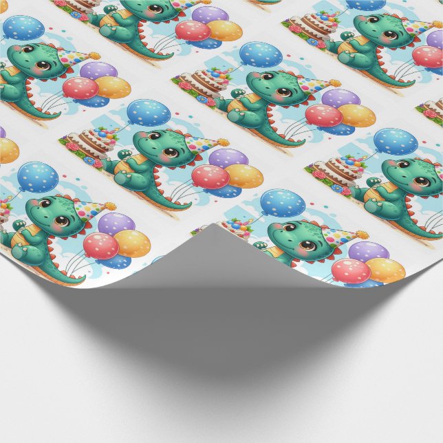 Presente Baby Dino Gift Wrap Papel de regalo (Ponta)