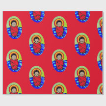 BABY JESUS SOBRE O Papel de Moldagem de NATAL VERM