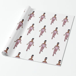 Presente Ballerina 30"x6 pés, Papel de enrolamento brilhant
