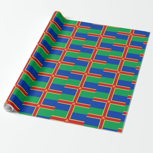 Presente Bandeira do papel de enrolamento de Lincolnshire (Desenrolado)