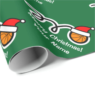 Presente Basquetebol do chapéu do papai noel do papel de
