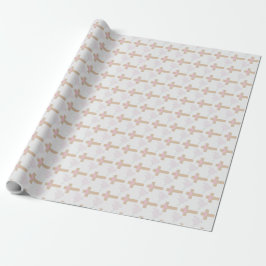 Presente Batismo Menina Rosa - Papel de enrolar