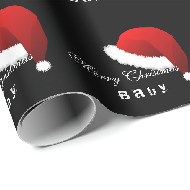 Presente Bebê do Feliz Natal do papel de envolvimento (Ponta do rolo)