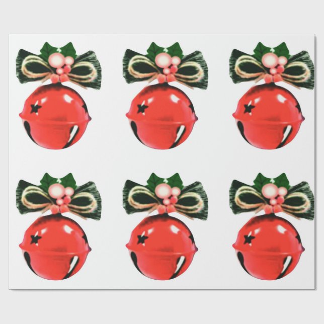 Presente Bells, Holly E Arcos De Papel De Moldagem (Aberto)