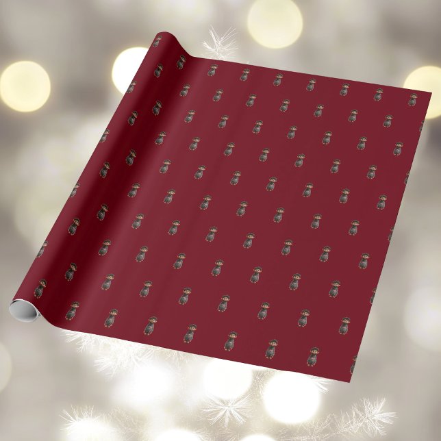 Presente Belo papel de moldagem do Elf de Natal de Cara (Criador carregado)