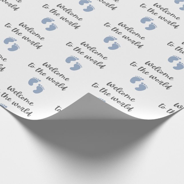 Presente Bem-Vindo Ao Mundo Papel De Embalagem De Bebês (Ponta)