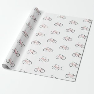 Presente Bicicletas cor-de-rosa doce em papel de embalagem 