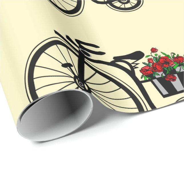 Presente Bike com Flores de Papel (Ponta do rolo)