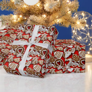 Presente Biscoitos do pão-de-espécie do Natal no papel de