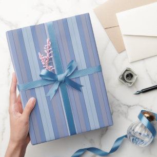 Presente Blades De Cor De Blues E Cinza Em Papel De Aquarel