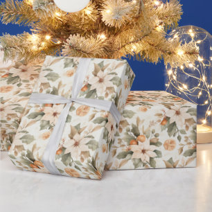 Presente Boho Poinsettia — Papel de moldagem de Natal
