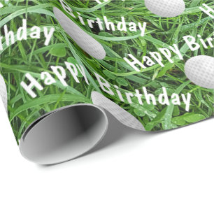 Presente Bolas de Golfe de Aniversário em Papel de Mola