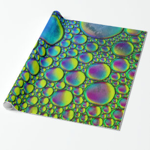 Presente Bolhas de Abstrato Verde para Papel Molhado