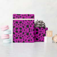 bolinhas de arte negra e papel de parede roxo