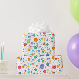 Presente Bolinhas Rainbow Boho Papel de moldagem por aquare