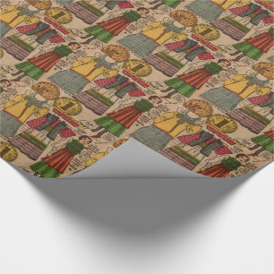 Presente Boneca de papel da década de 1930
