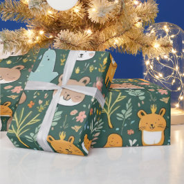 Presente Bonitos animais Papel de enrolar