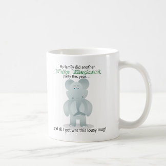 Presente branco de Elepant - caneca de café
