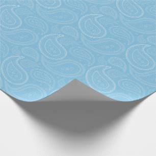 Presente Branco de Paisley na luz - papel de envolvimento