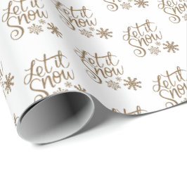 Presente Branco| Deixar Nevar Papel De Embalagem De Natal