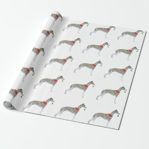 Presente Branco do papel de envolvimento do Natal de