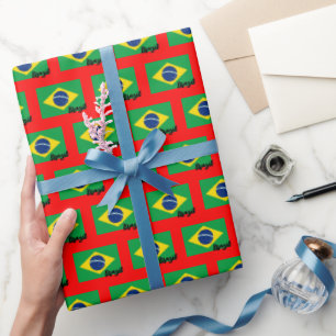 Presente Brasil: Papel de Embalagem, Bandeira Brasileira Pa