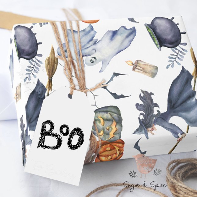 Presente Bruxa de Halloween e Papel de Molho Fantasma (Criador carregado)