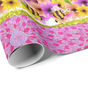 Presente Bumblebee de papel de enrolamento do dia de as mãe