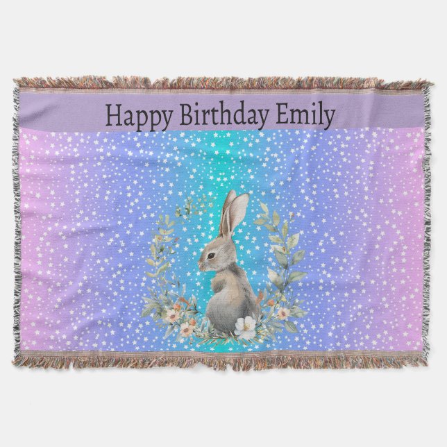 presente Bunny Rabbit - cobertor personalizado (Frente)